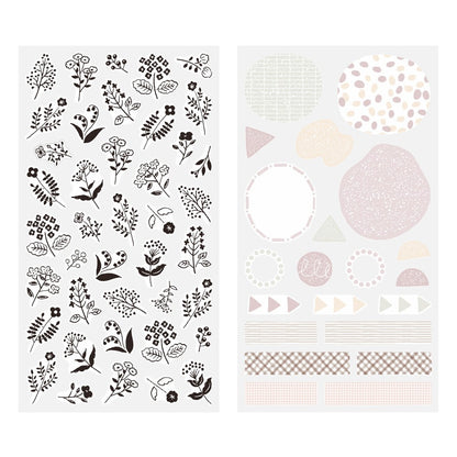 Monotone Flower Sticker Sheet