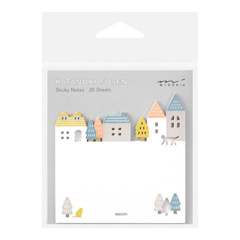 Midori Die-cut Sticky Notes - Town