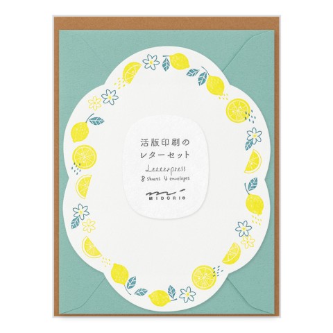 Letterpress Letter Set - Lemon