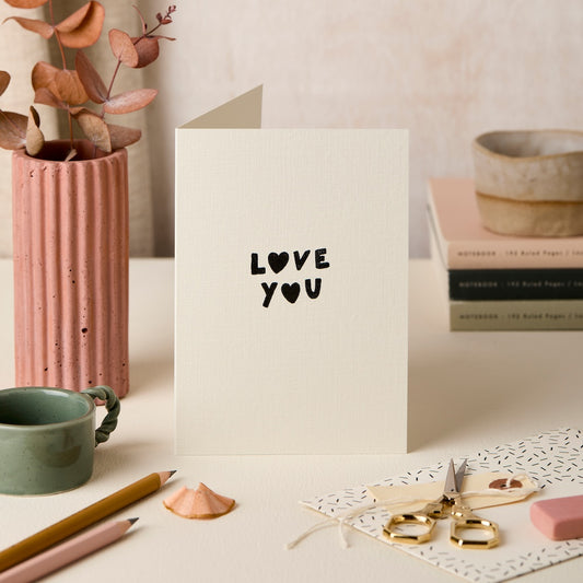 Love You Hearts Card