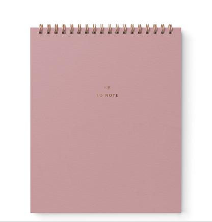 To Note Lined Notebook - Dusty Rose