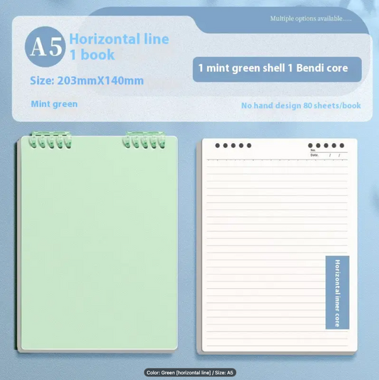 Mint Green Notebook - A5 Ruled