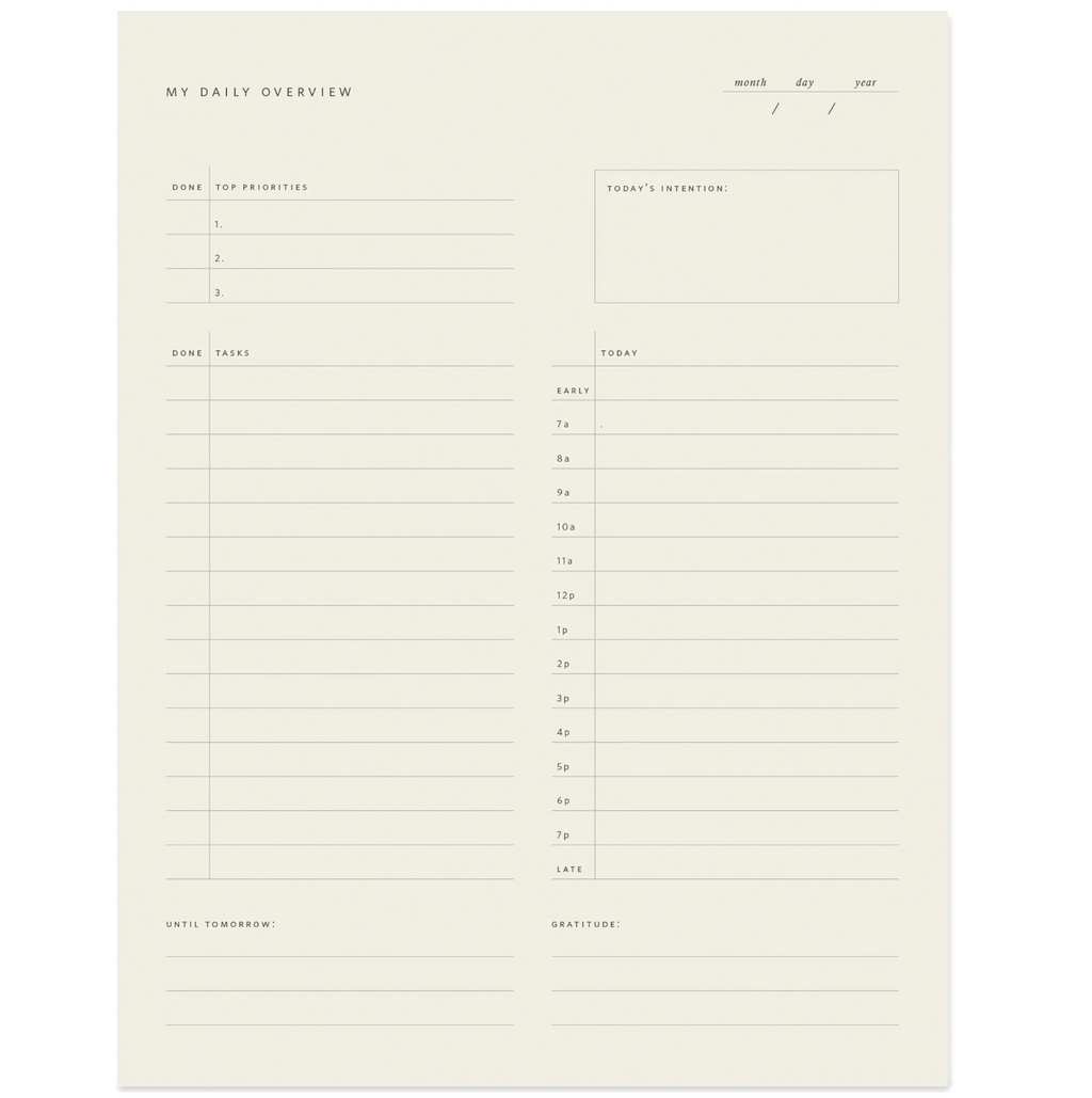 Daily Overview Notepad