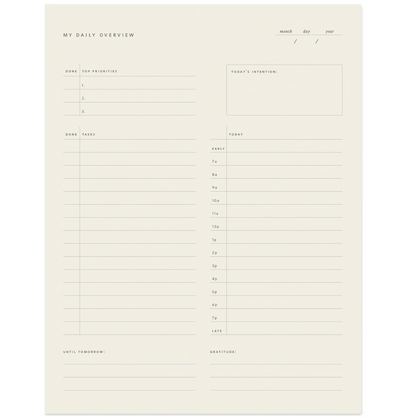 Daily Overview Notepad