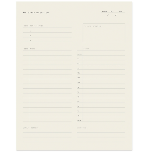 Daily Overview Notepad