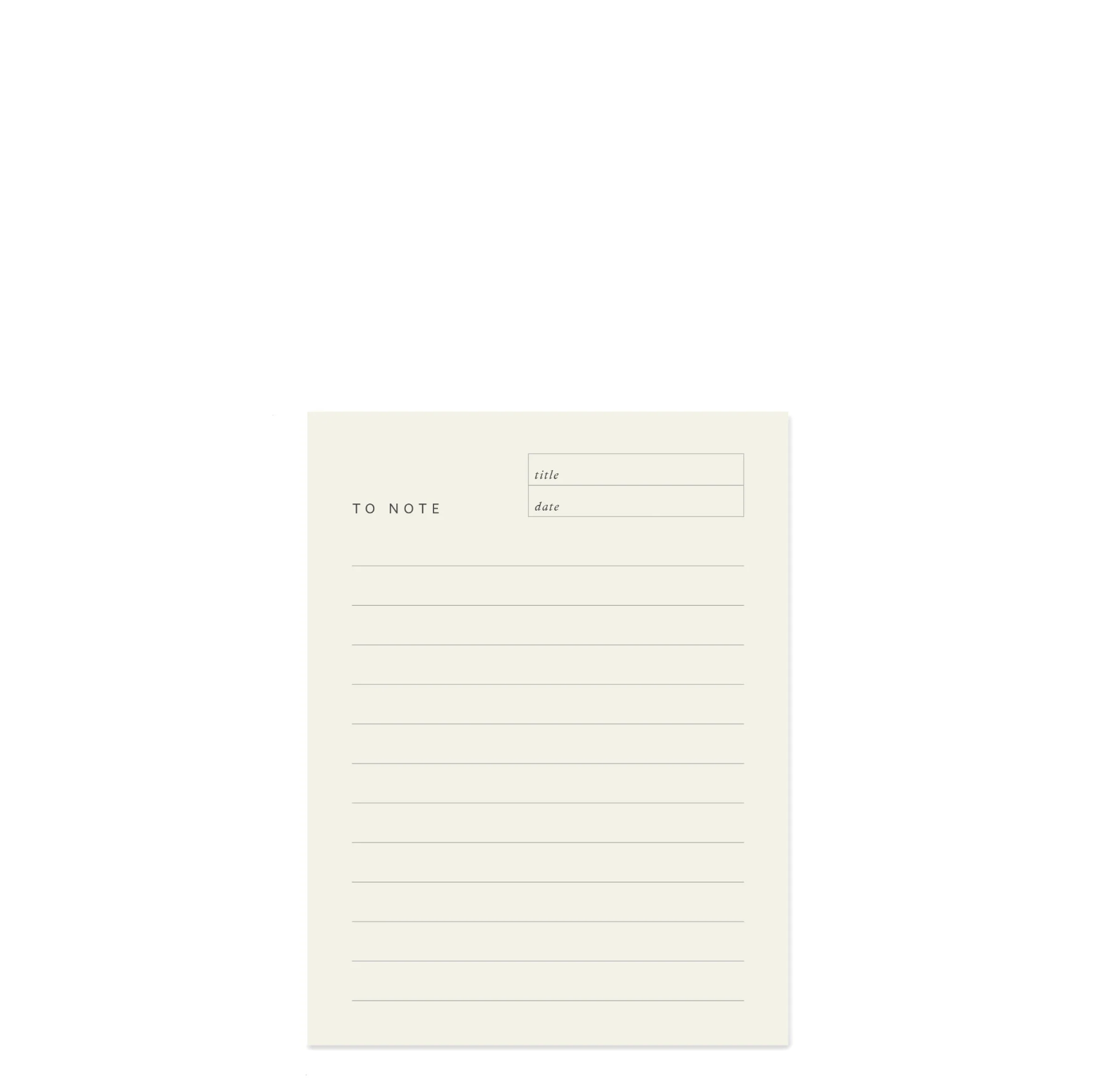 To Note Block Notepad