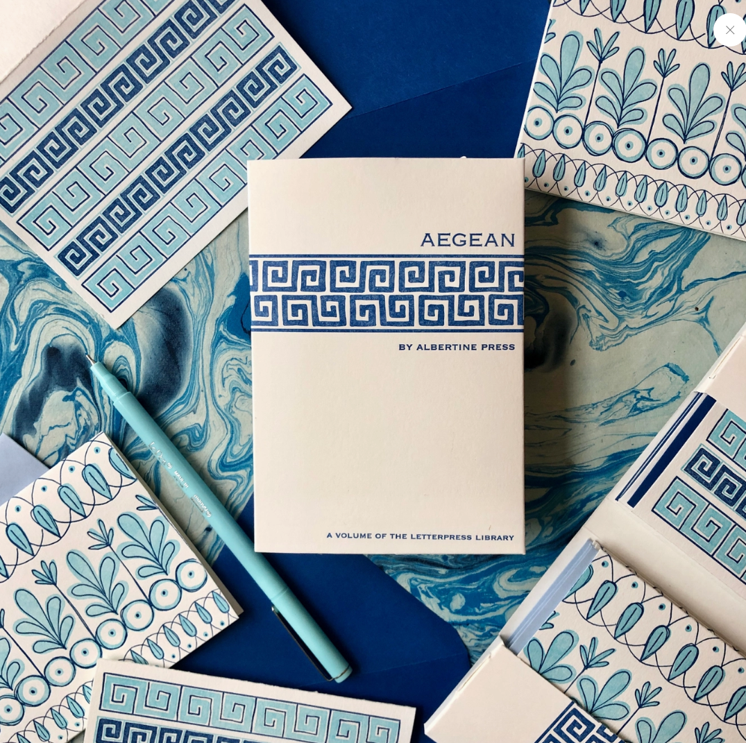 Aegean Letterpress Library Note Card Set