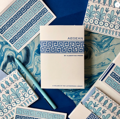 Aegean Letterpress Library Note Card Set