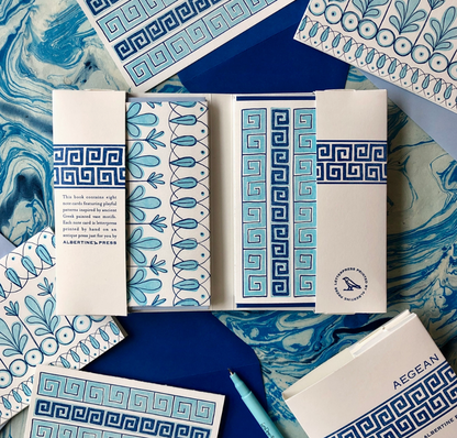 Aegean Letterpress Library Note Card Set