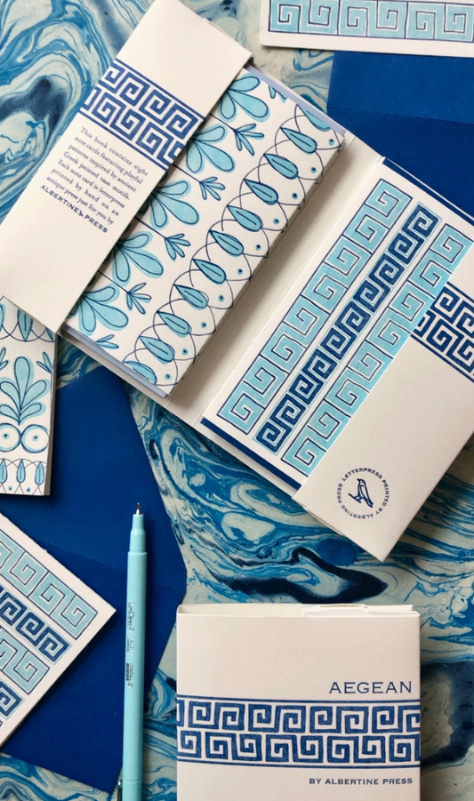 Aegean Letterpress Library Note Card Set