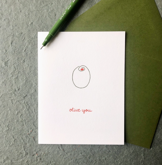 Olive You Greeting Card