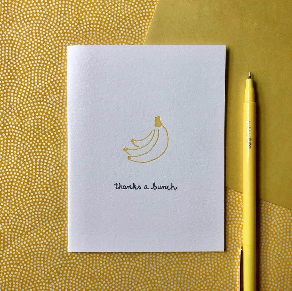 Thanks A Bunch - Bananas Greeting Card