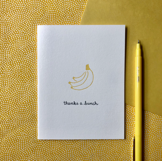 Thanks A Bunch - Bananas Greeting Card