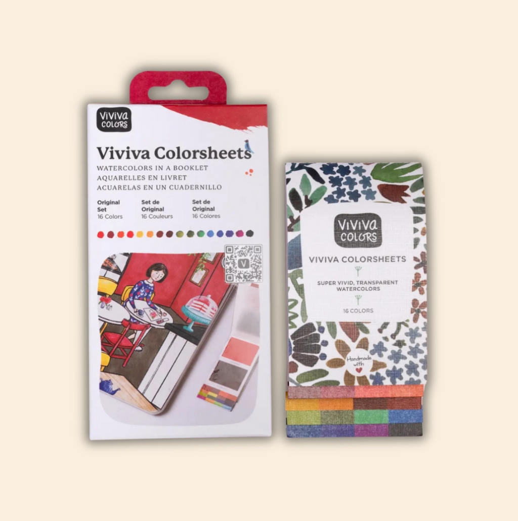 Viviva Colors Original Colorsheets - 16 Handmade Watercolors