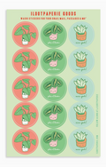 Plant Lovers Washi Tape Sticker Sheet For Snail Mail