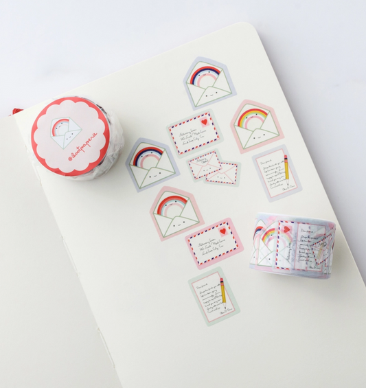 Rainbow Snail Mail Parade Overlap Washi Tape