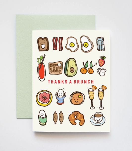 Thanks A Brunch Breakfast and Lunch Greeting Card