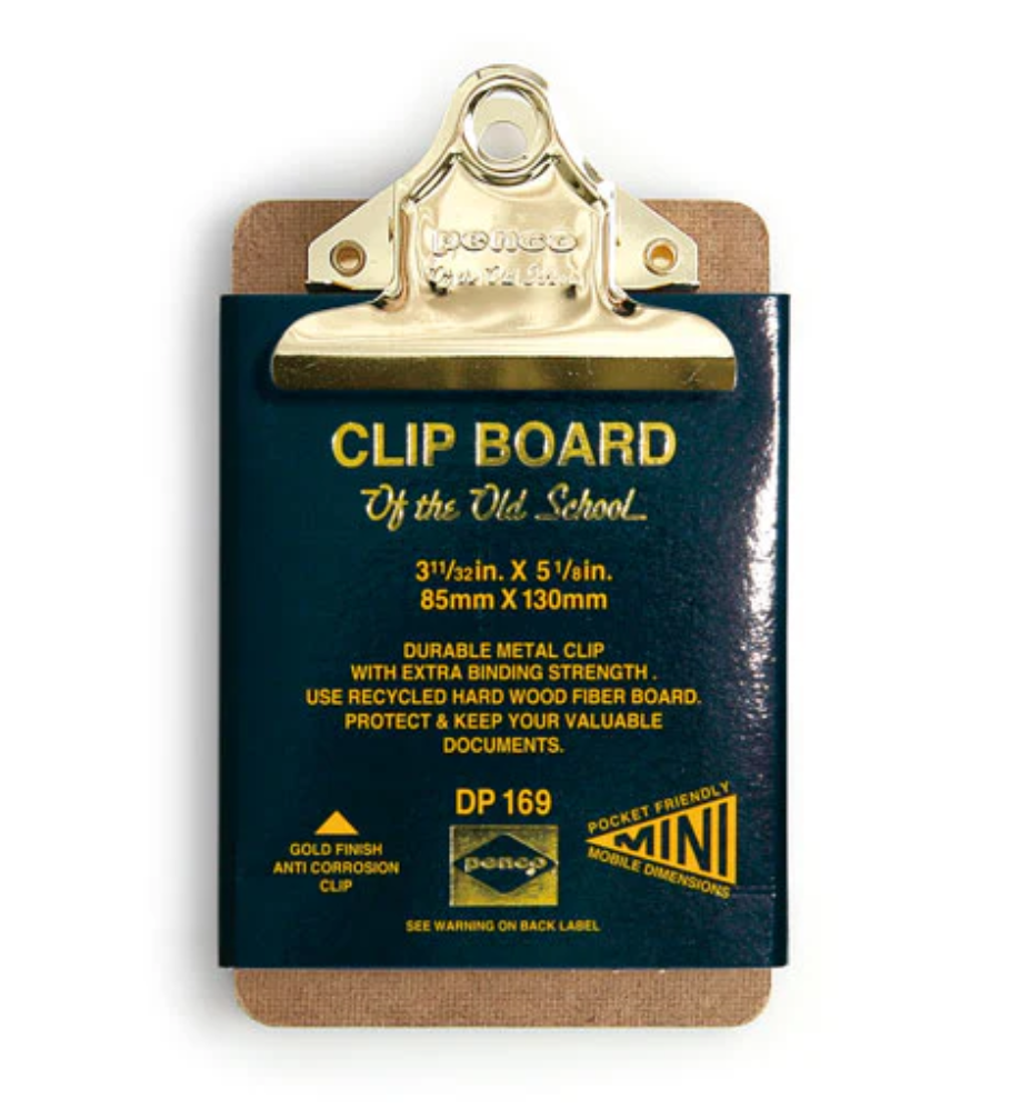 Old School Clipboard - Mini Gold Clip