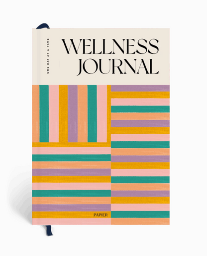 Happy Stripes A5 Hardcover Guided Wellness Journal
