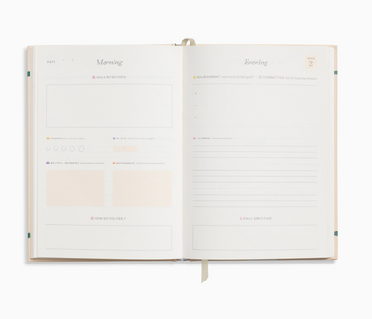 Happy Stripes A5 Hardcover Guided Wellness Journal