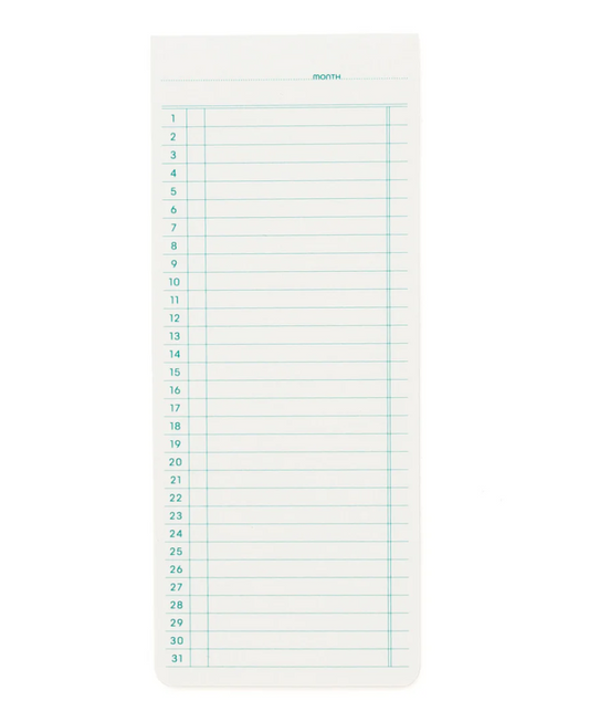 Sticky Memo Pad/ Monthly - White