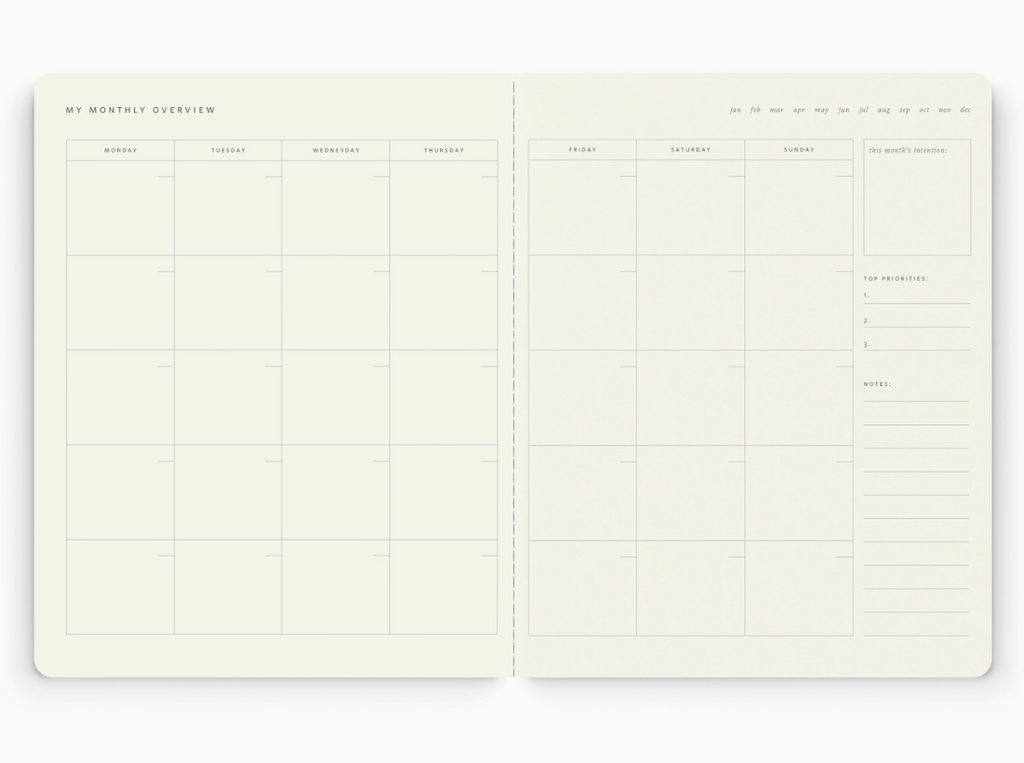 Stitched Monthly Planner