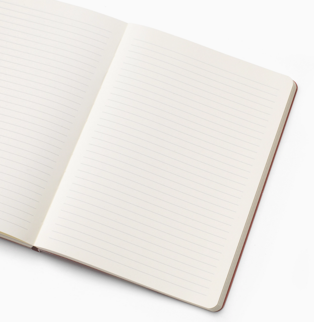 Pink Waves Stepped A5 Softcover Lined Notebook