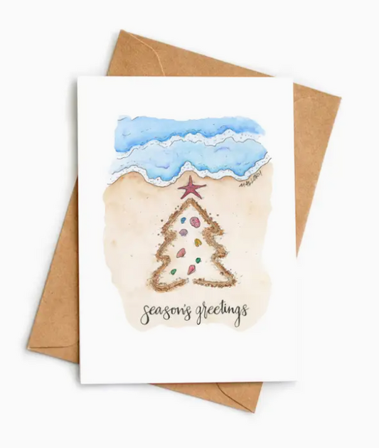 Seasons Greetings Sandy Christmas and Holiday Card