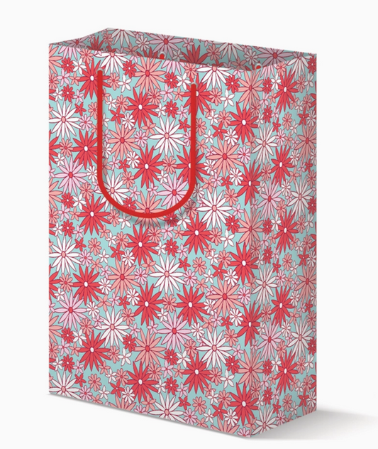 Poinsettia Floral Gift Bag