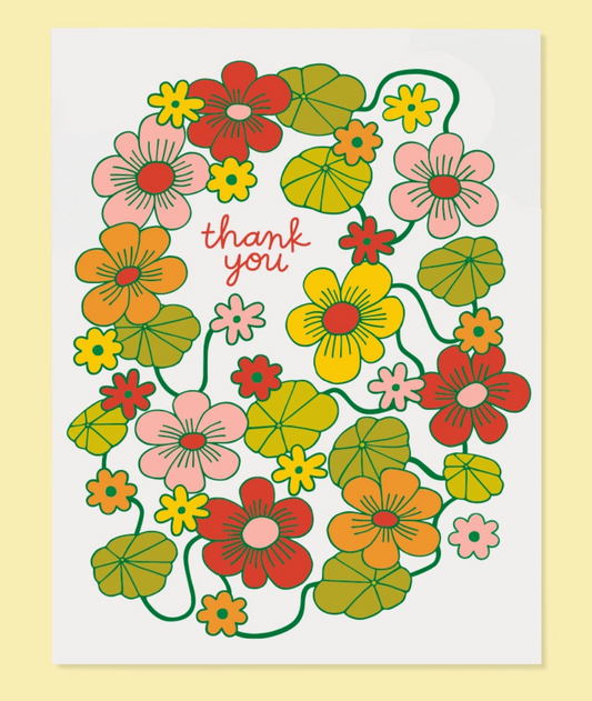 Nasturtium Thank You Card