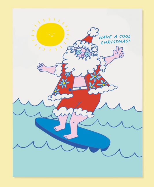 Surfin Santa Card