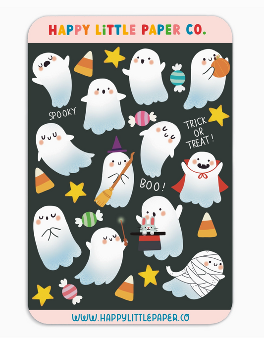 Halloween Ghost Sticker Sheet