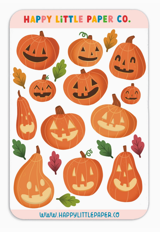 Halloween Pumpkin Sticker Sheet