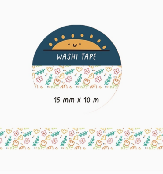 Scribble Floral Washi Tape