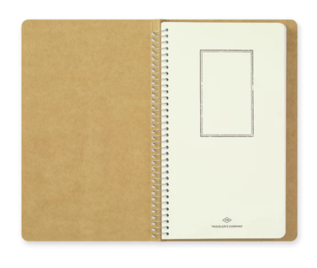 TRAVELER's Company - Spiral Ring Notebook - Blank MD Paper White - A5 Slim
