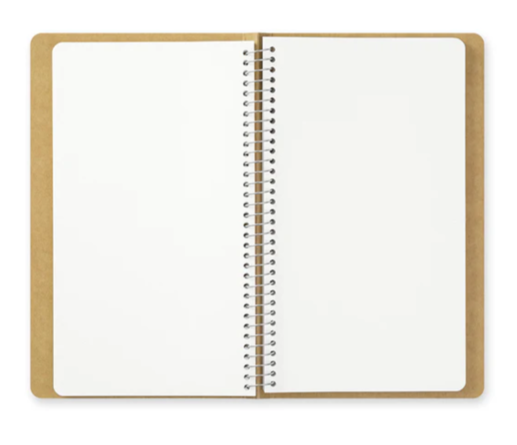 TRAVELER's Company - Spiral Ring Notebook - Blank MD Paper White - A5 Slim