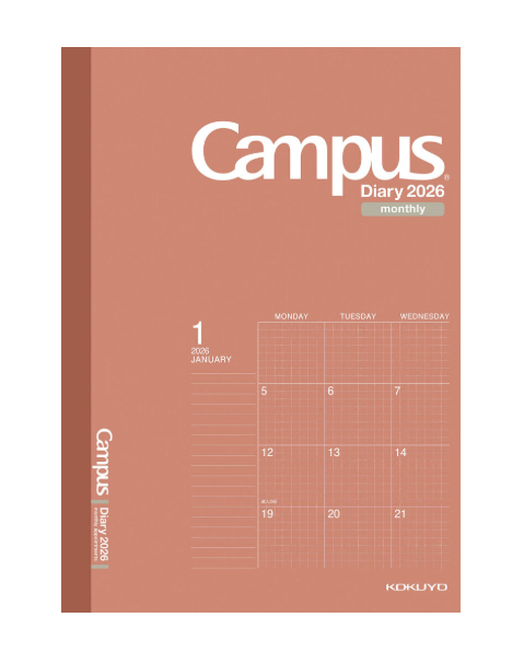 Campus Diary 2026 Monthly Grid type A5