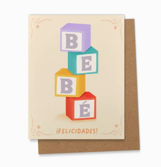 Felicidades Bebé - New Baby - Spanish Greeting Card