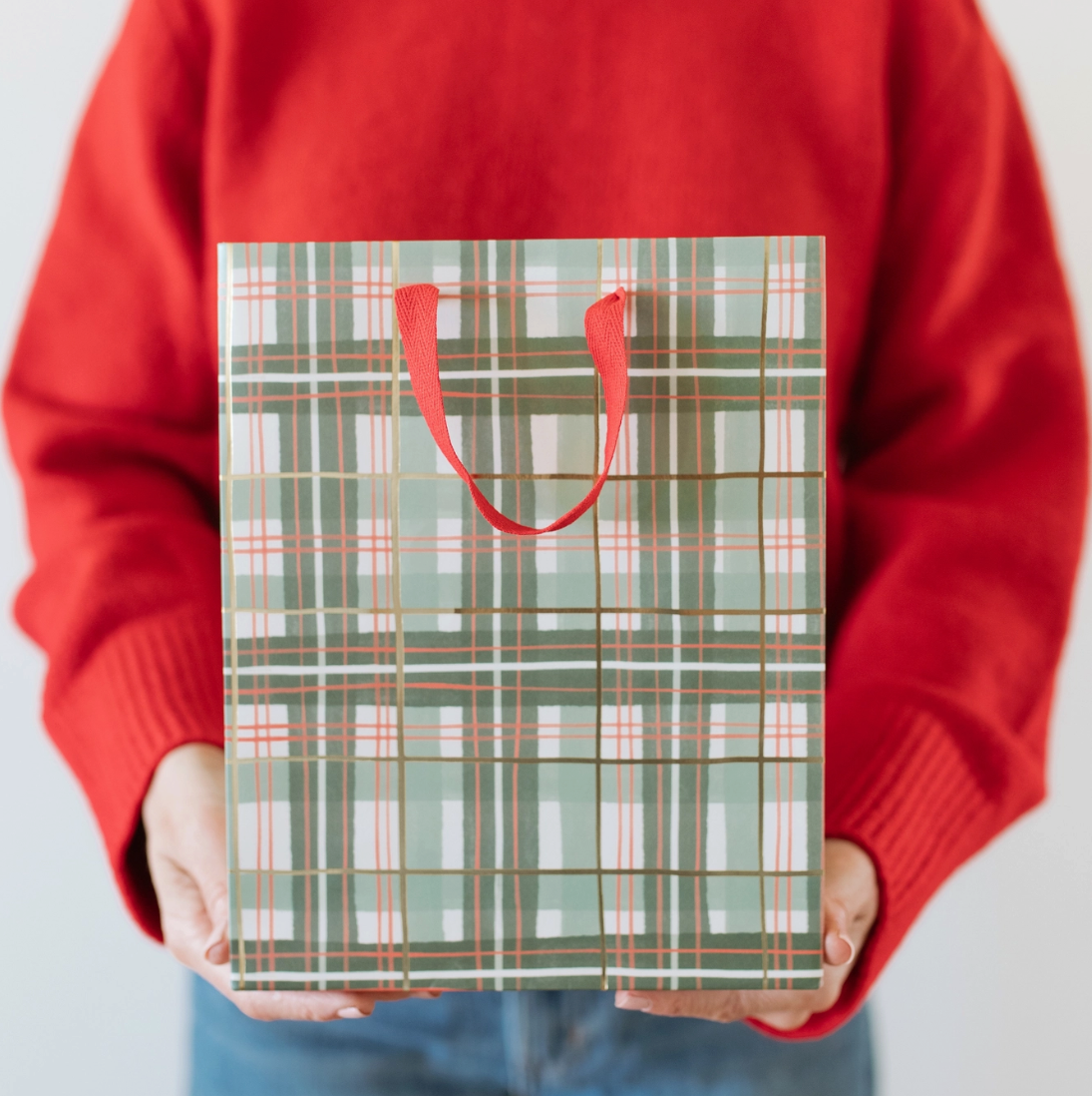 Holiday Plaid Gift Bag