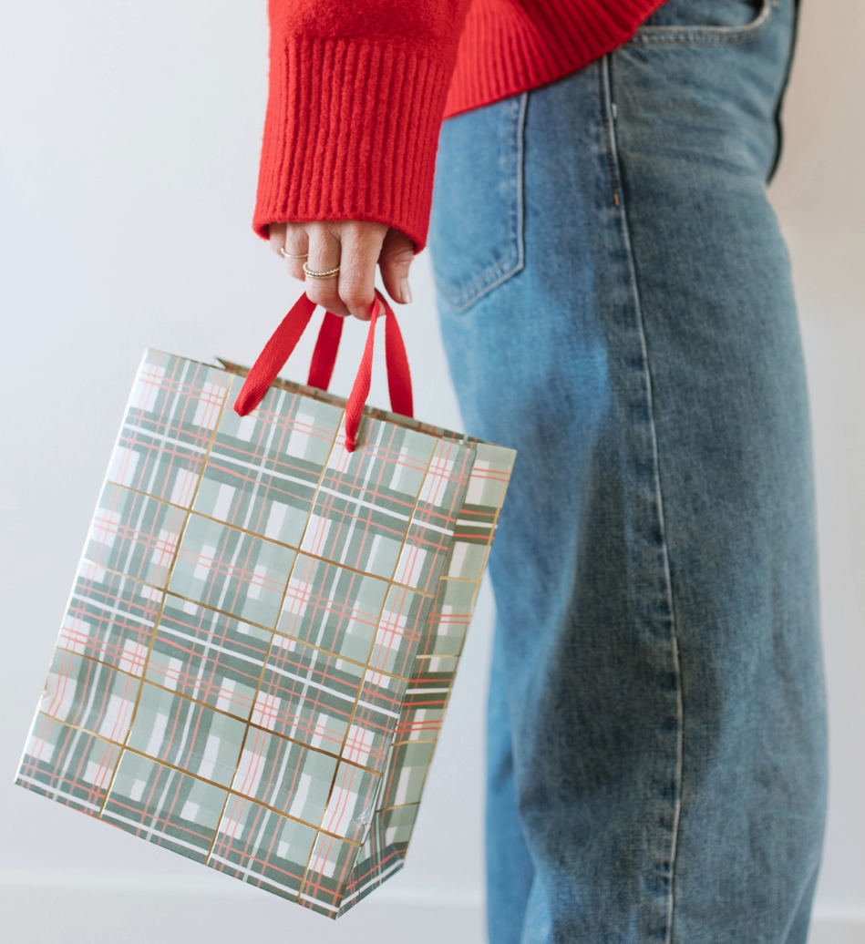 Holiday Plaid Gift Bag