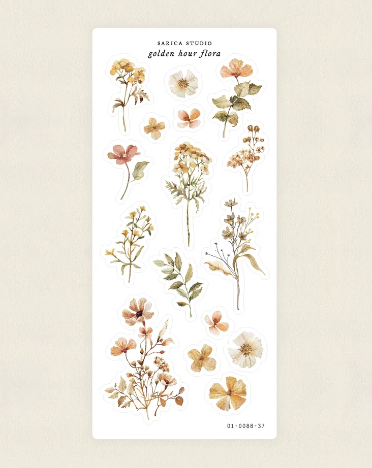 Golden Hour Flora Stickers