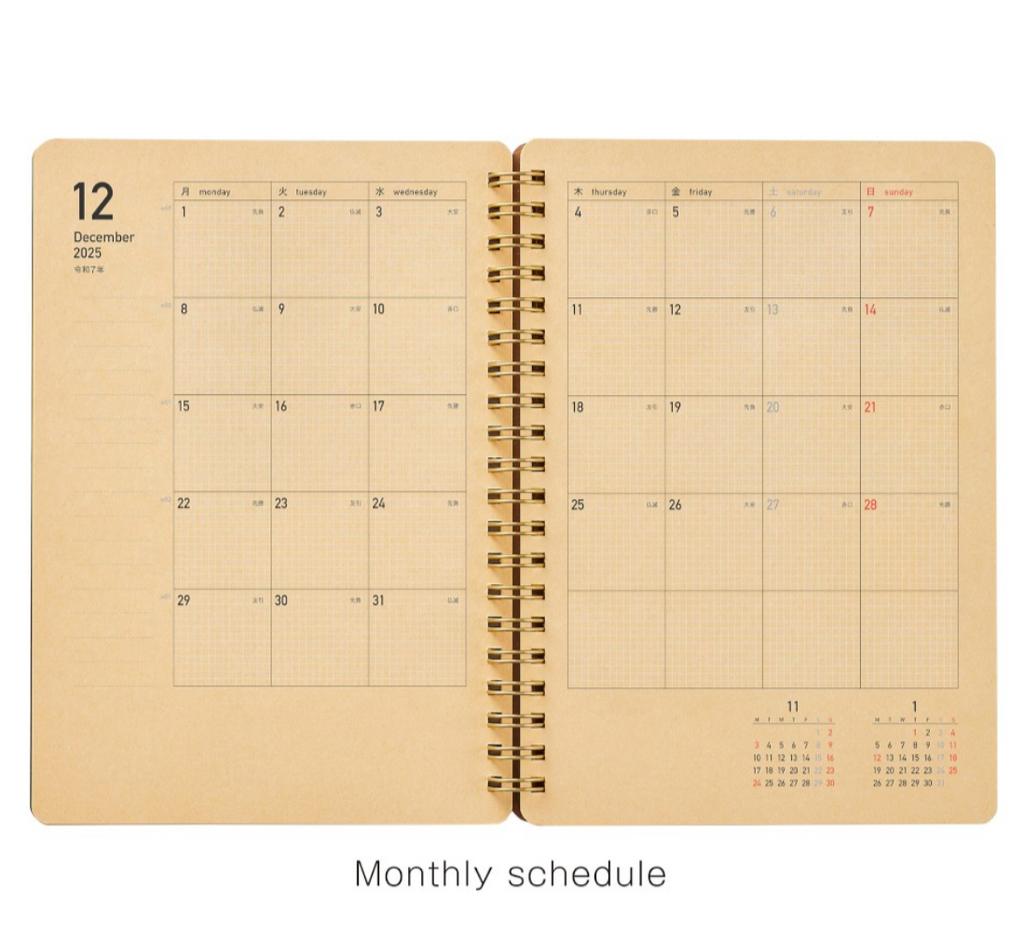 Kleid 2026 Kraft Work Diary - B6 - Two Colors