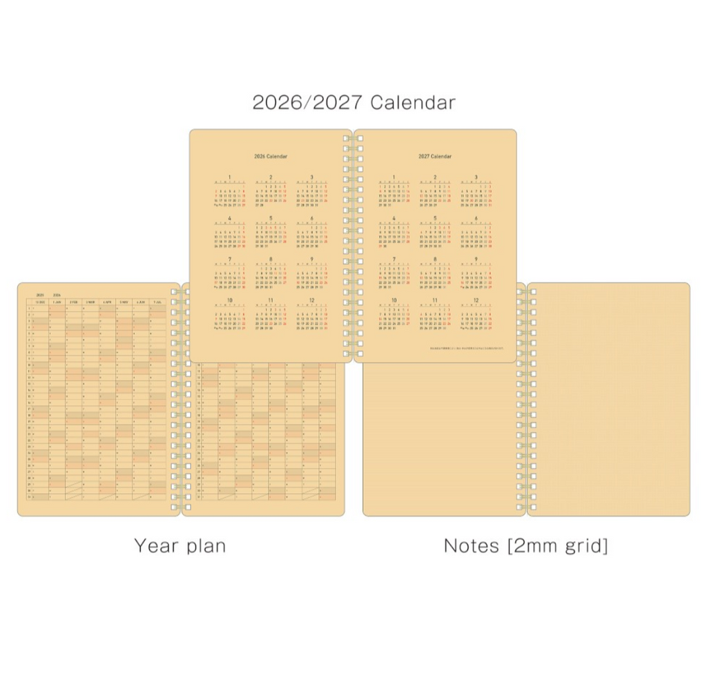 Kleid 2026 Kraft Work Diary - B6 - Two Colors