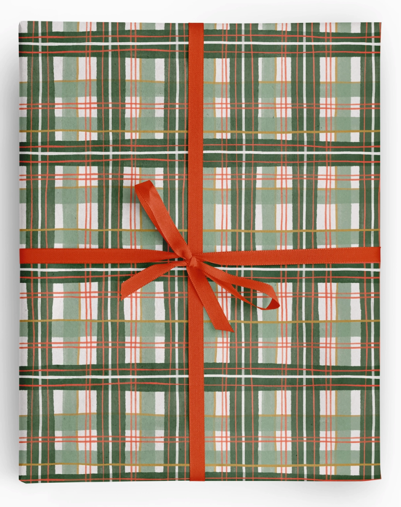 Holiday Plaid Gift Wrap
