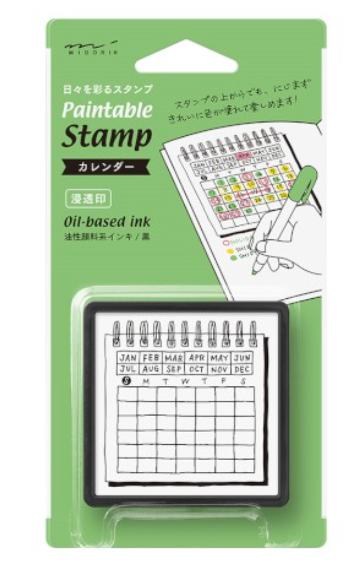 Paintable Stamp Pre-Inked Calendar