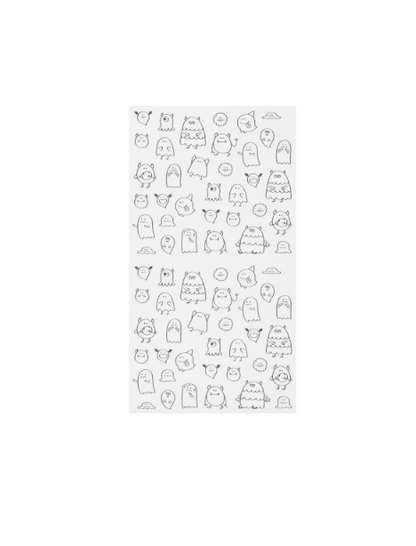 Midori Planner Sticker - Chat Monsters