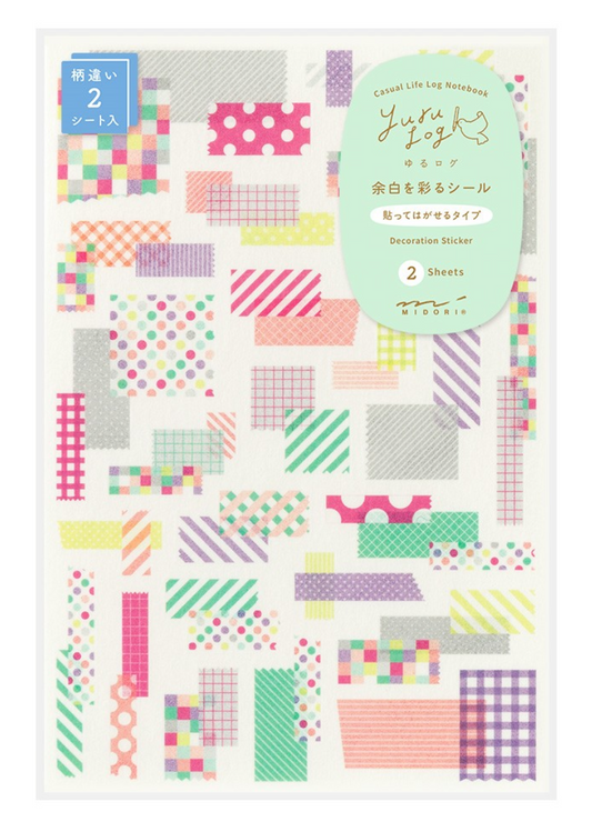 Yuru Log Decoration Sticker 2 Sheet - Collage Tape