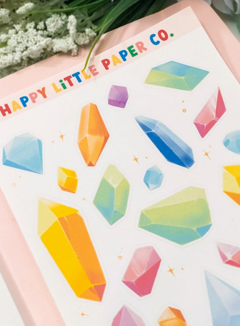 Rainbow Crystal Sticker Sheet