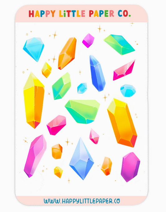Rainbow Crystal Sticker Sheet