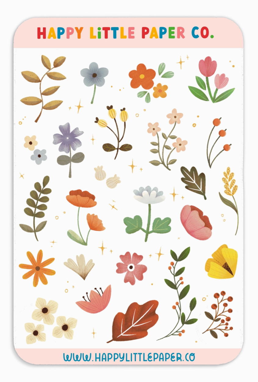 Floral Sticker Sheet – Tintera